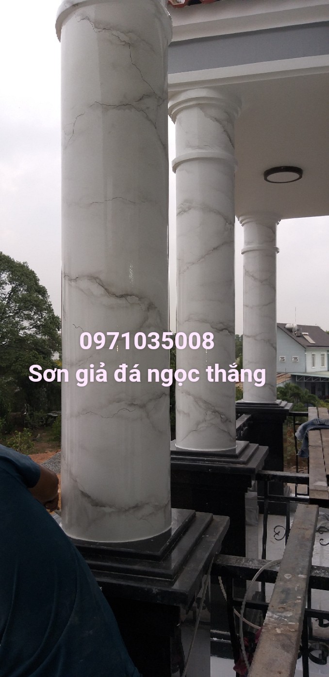 Sơn giả đá cẩm thạch Cột sơn giả đá cẩm thạch