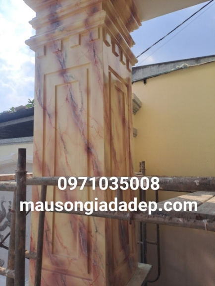 son gia Da + 30 Mẫu Cột Tròn Sơn Giả Cẩm Thạch 2024 - Láng Bóng Tự Nhiên 7