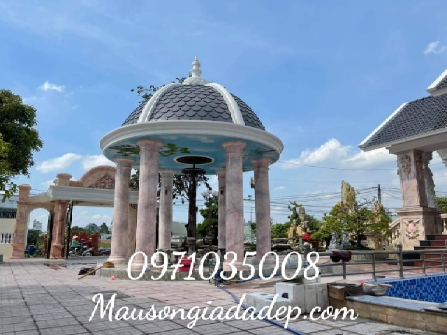 Mẫu Giả Đá Đẹp - Sơn Giả Đá Vách Tường - Cột Tròn Sơn Giả Cẩm Thạch - Cột Vuông Giả Đá - Sơn Mặt Tiền 2