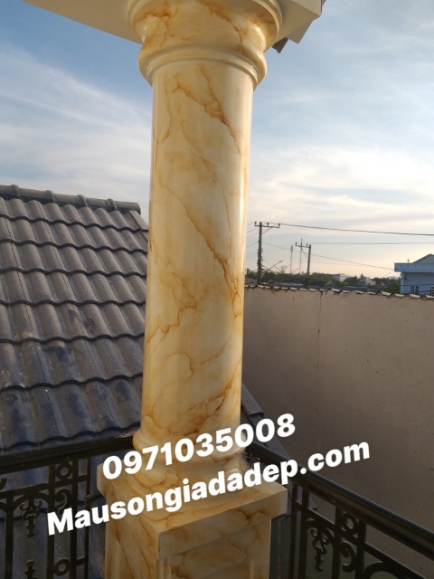 Mẫu Sơn Giả Đá Mặt Tiền Đẹp - Sơn Giả Đá Cẩm Thạch 3