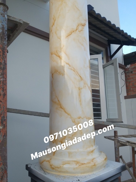 Mẫu Sơn Giả Đá Mặt Tiền Đẹp - Sơn Giả Đá Cẩm Thạch 2