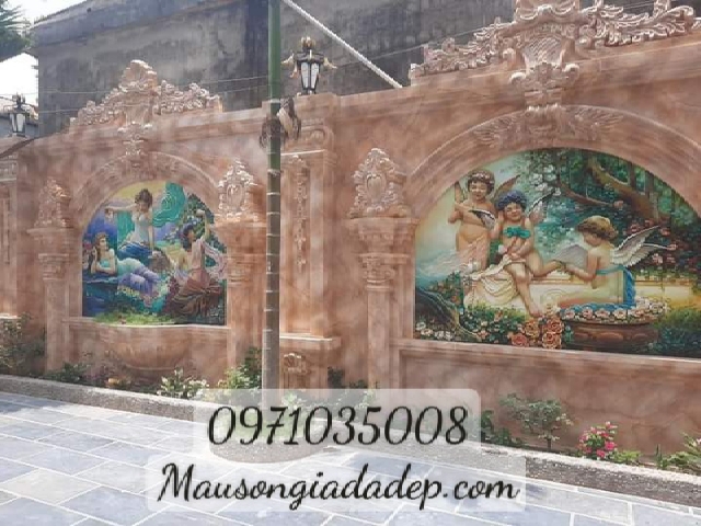 Bảng Màu Giả Đá Cẩm Thạch Đẹp - Mẫu Sơn Giả Cẩm Thạch - Sơn Cột Đá 5