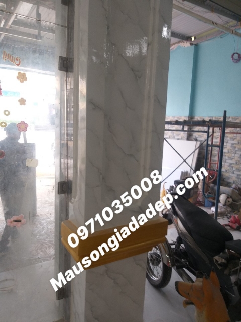 Sơn Giả Đá Cẩm Thạch Đẹp - Mẫu Cột Giả Đá 5