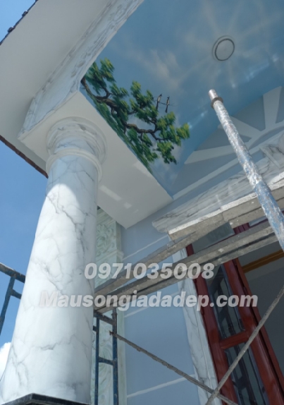 Sơn Giả Đá Tại Thuận An - Sơn Cột Cẩm Thạch 3