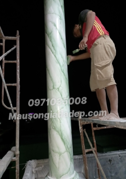 Thi Công Sơn Giả Đá Tại Thủ Dầu Một - Sơn Giả Đá Cẩm Thạch 2