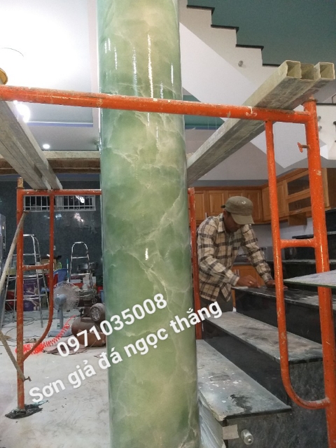Sơn Giả Đá - Mẫu Cột Giả Đá Cẩm Thạch 9